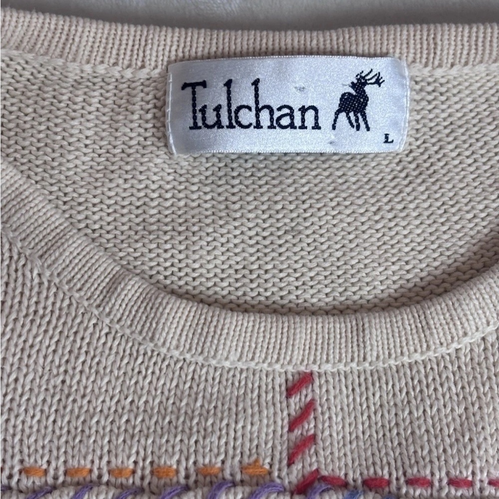 1990’s Women’s Embroidered Floral Cardigan - Cream - Picture 6 of 8